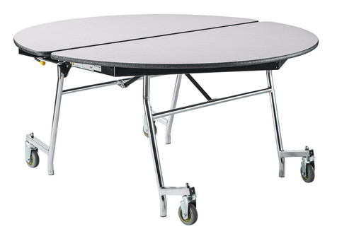 National Public Seating MT60R 60" W Round 6 to 8 Seats 14 Gauge Steel Mobile Cafeteria Table