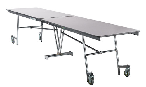 National Public Seating MT12 30" W x 145" D x 29" H Rectangle 14 Gauge Steel Mobile Cafeteria Table