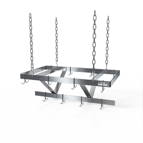 NBR Equipment CMPR-96 96" W x 22" D x 12" H Stainless Steel (1) Compartment Pot Rack