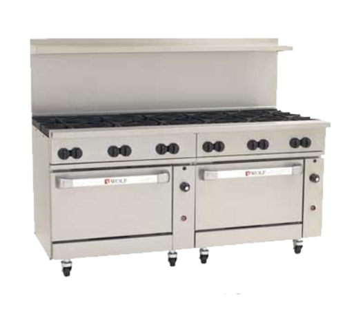 Wolf C72SC-12B-LP 72" W 12 Burners Natural Gas Challenger XL Restaurant Range - 430,000 BTU