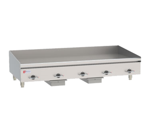Wolf WEG60E 60" W Stainless Steel Countertop Heavy Duty Electric Griddle - 208 Volts