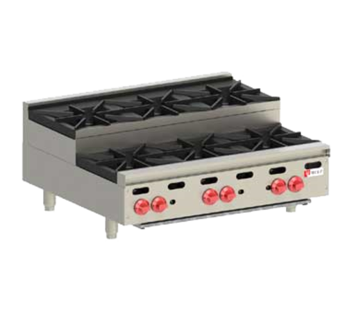 Wolf AHP636U-NG 36" W Stainless Steel Natural Gas Countertop Achiever Hotplate - 180,000 BTU