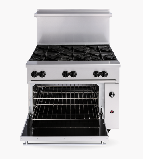 Wolf C36C-2B24CB-LP 36" W Stainless Steel 2 Burners and 1 Charbroiler Liquid Propane Restaurant Range Challenger XL - 159,000 BTU