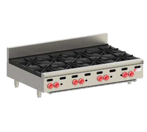 Wolf AHP848-LP 48" W Stainless Steel Liquid Propane Countertop Achiever Hotplate - 240,000 BTU