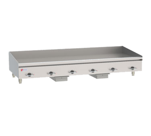 Wolf WEG72E 72" W Stainless Steel Countertop Heavy Duty Electric Griddle - 208 Volts
