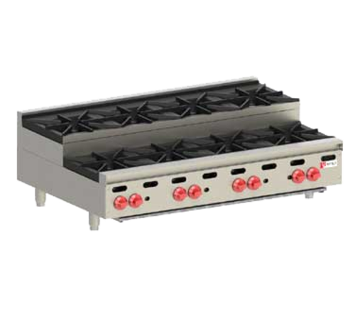 Wolf AHP848U-NG 48" W Stainless Steel Natural Gas Countertop Achiever Hotplate - 240,000 BTU