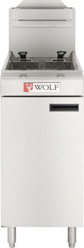 Wolf WF400-QS-COMMANDER-NG 50 Lbs. Stainless Steel Free-Standing Natural Gas Fryer