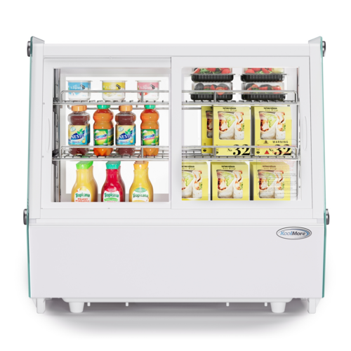Koolmore CDC-125-WH 28" W White Countertop Refrigerated Display Case - 120 Volts