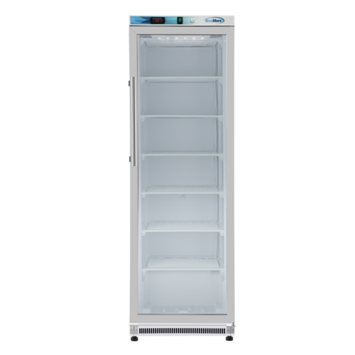 Koolmore KM-FMD12WGD 12 Cu. Ft. White Stainless Steel Glass Door Reach-In Freezer - 115 Volts