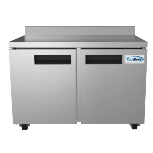 Koolmore FWT-2D-12C 12 Cu. Ft. Stainless Steel 2 Doors Freezer Worktop