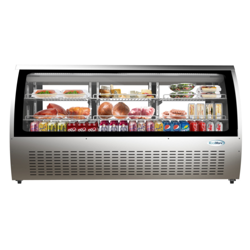 Koolmore RD32C-SS 32 Cu. Ft. Silver Stainless Steel Refrigerated Deli Display Case - 115 Volts
