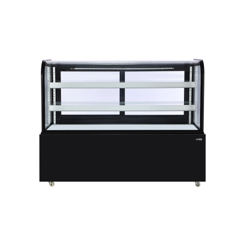Koolmore KM-CDHF-17C-BK 17.6 Cu. Ft. Black Stainless Steel Refrigerated Bakery Display Case