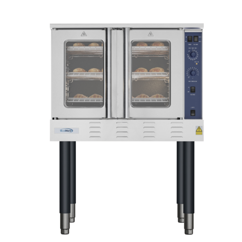 Koolmore KM-CCO54-LP 38" W Dual Glass Door Single Deck Liquid Propane Commercial Convection Oven - 54,000 BTU