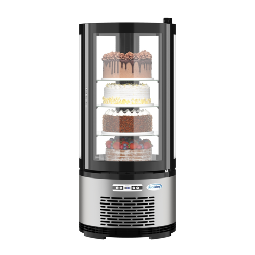 Koolmore CDUR-3C 3 Cu. Ft. Black Countertop Refrigerated Display Case - 120 Volts