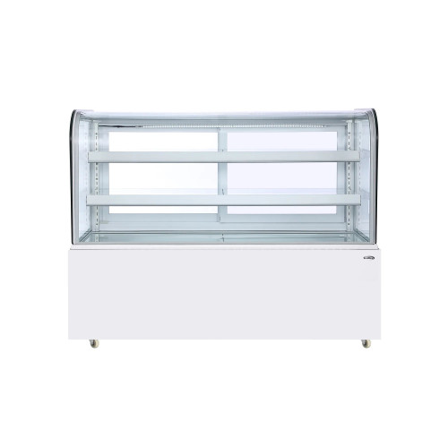 Koolmore KM-CDHF-17C-WH 17.6 Cu. Ft. White Stainless Steel Refrigerated Bakery Display Case
