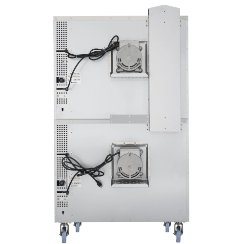 Koolmore KM-DCCO54-NGC 38" W Dual Glass Door-Double Deck Natural Gas Commercial Convection Oven with Casters - 108,000 BTU