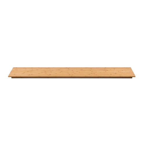 Rosseto BP101 59.1" x 14" Rectangular Bamboo Natural Finish Wide Display Surface