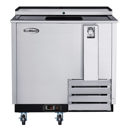 Koolmore KM-BOC36-SS 9 Cu. Ft. Stainless Steel Built-In Opener Commercial Bottle Cooler - 115 Volts