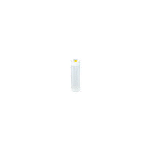 San Jamar 857324M 24 Oz. Yellow Cap Single Tip EZ-Kleen Sauce Bottle - 6/Pack