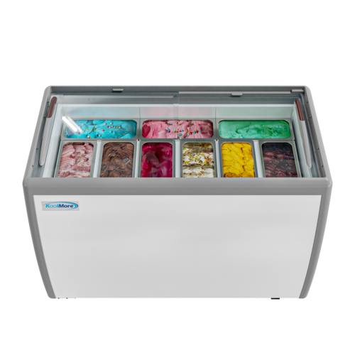 Koolmore KM-GDC-49SD 50" W Top Sliding Glass Door Gelato Dipping Cabinet Display Freezer