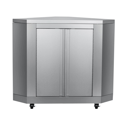 Koolmore KM-OKS-CCAB 26" W Stainless Steel Enclosed Outdoor Corner Cabinet