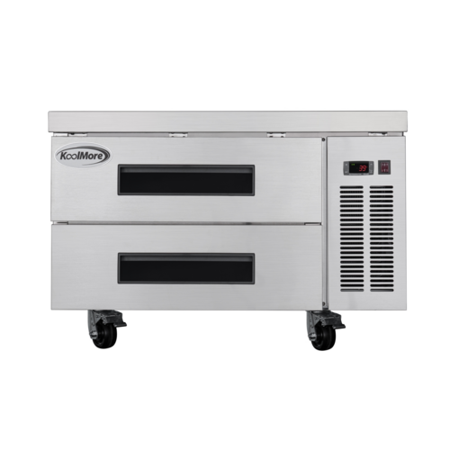 Koolmore KM-BR-362D 36.4" W Stainless Steel Commercial Chef Base Refrigerator Storage Cabinet