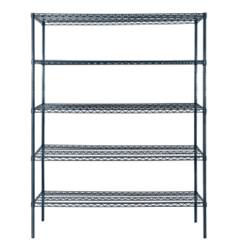 Atosa USA, Inc. MWSSE244886 48" W x 24" D Slate Gray Coated Epoxy 5 Shelves Shelving Unit