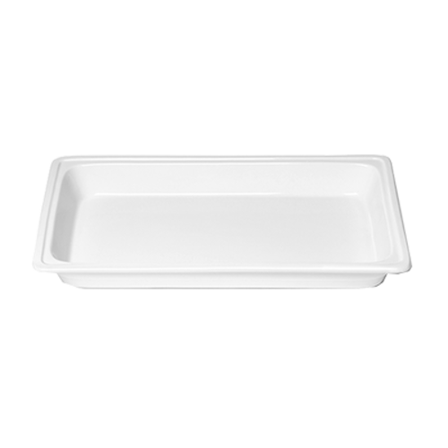 Rosseto CP004 20.87" x 12.87" x 2.32" White Rectangular Ceramic Multi-Chef Food Pan