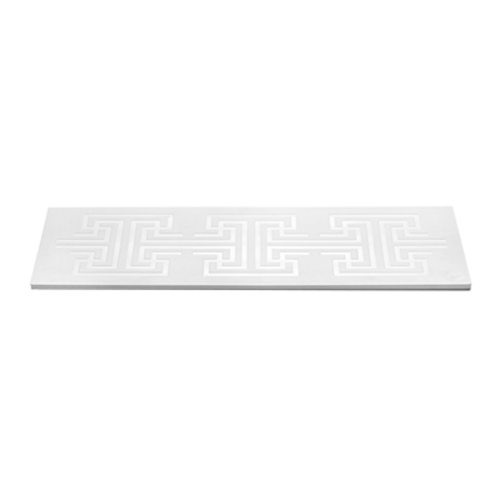 Rosseto SG038 27.6" x 9.4" White Rectangular Melamine Geometric Pattern and Solid Display Surface