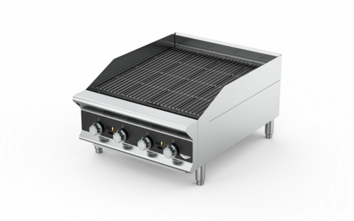 Vollrath CBGHD-24-NG Stainless Steel Countertop Natural Gas Heavy-Duty Charbroiler - 80,000 BTU