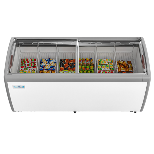 Koolmore MCF-20C 20 Cu. Ft. White Sliding Glass Door Ice Cream Display Chest Freezer - 115 Volts