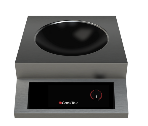 CookTek HTF-9500-WK35-1 15.6" W Stainless Steel Housing Countertop Induction Wok - 240 Volts