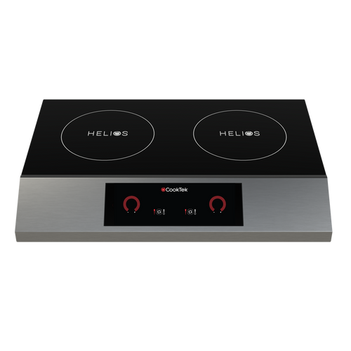 CookTek HRF-9500-SS35-1 2 Burners Portable Design with Stainless Steel Housing Freestanding Induction Cooktop - 200-240 Volts