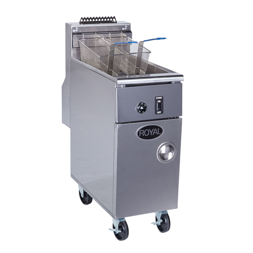 Royal Range RHEF-45-DM-NG 50 Lbs. Stainless Steel Natural Gas Fryer - 99,000 BTU