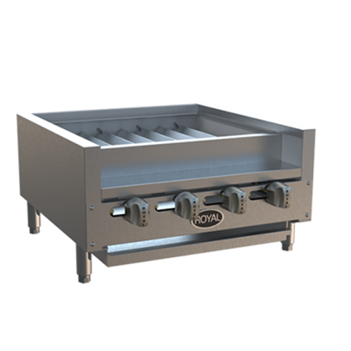 Royal Range RKTB-24-LP 25.5" W Stainless Steel Countertop Liquid Propane Kabob Broiler - 72,000 BTU