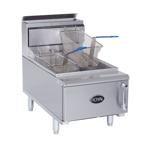 Royal Range RCF-25-LP 25 Lbs. Stainless Steel Liquid Propane Fryer - 54,000 BTU