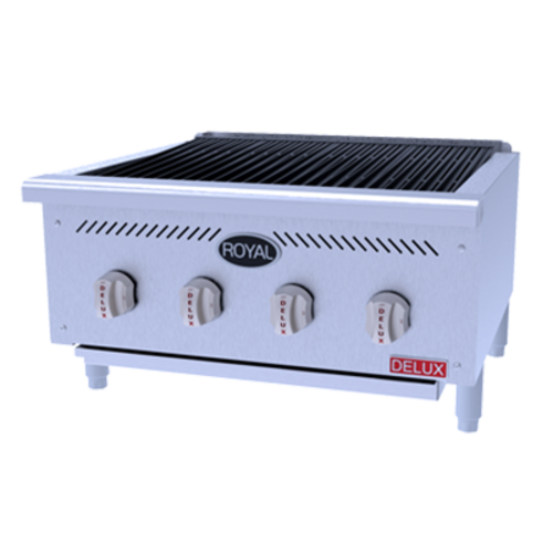 Royal Range RB-815-LP 14.5" W Stainless Steel Countertop Natural Gas Radiant Charbroiler Delux Series - 29,000 BTU