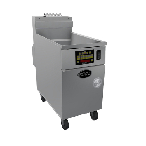 Royal Range RHEF-75-DM-LP 80 Lbs. Stainless Steel Liquid Propane Fryer - 132,000 BTU