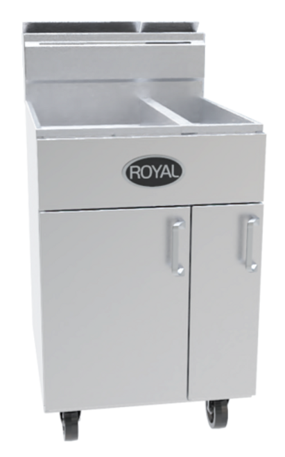 Royal Range RFT-5025-NG 50 Lbs. Stainless Steel Natural Gas Fryer - 190,000 BTU