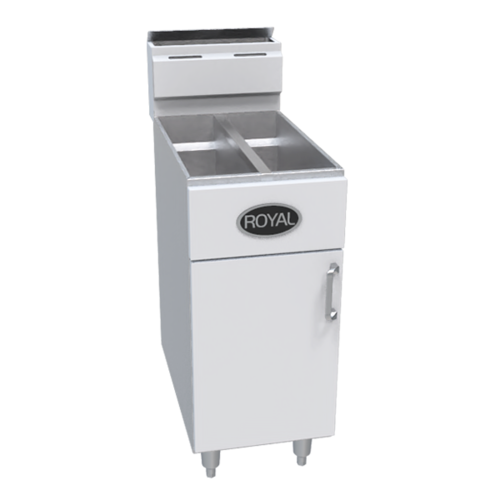 Royal Range RFT-2525-NG 25 Lbs. Each Stainless Steel Natural Gas Fryer - 152,000 BTU