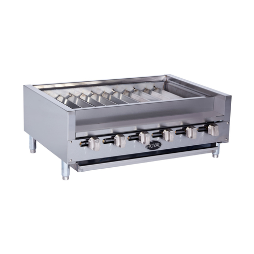 Royal Range RKTB-30-LP 31" W Stainless Steel Countertop Liquid Propane Kabob Broiler - 90,000 BTU