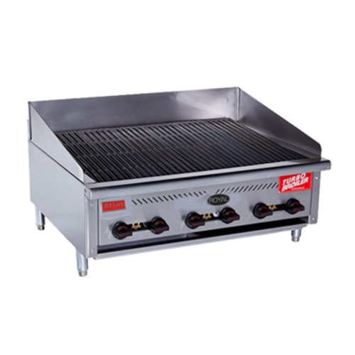 Royal Range TB-321-LP 21" W Stainless Steel Radiants Countertop Liquid Propane Turbo Broiler - 33,000 BTU