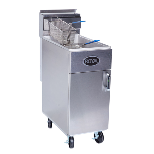 Royal Range RFT-50-NG 50 Lbs. Stainless Steel Natural Gas Fryer - 114,000 BTU
