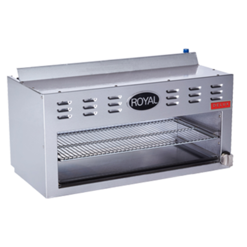 Royal Range RDCM-72-LP 72" Stainless Steel Liquid Propane Cheesemelter Delux Series - 70,000 BTU