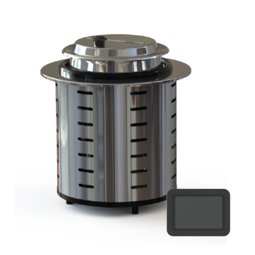 CookTek 679101-3 4 Qt. Aluminum Exterior SinAqua Souper Induction Kettle - 100/120 Volts