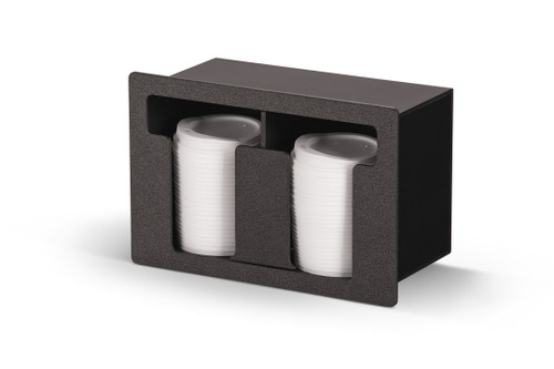 Vollrath FML-2 11" W x 7.25" H x 5.38" D (2) Compartment Plastic Horizontal Flush Mount Lid Holder