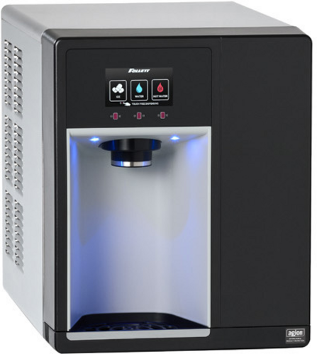 Follett LLC 7CI114A-HW-CL-ST-00 Champion 7 Series Air Cooled Chewblet Countertop Ice Water and Hot Water Dispenser with 7 lb. Bin and Claris Filter - 115 Volts, 125 Lbs.