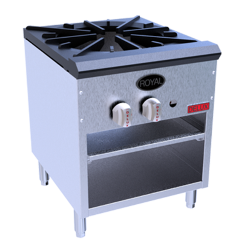 Royal Range SPR-180-LP 18" W Stainless Steel Liquid Propane Stock Pot Range Delux Series - 50,000 BTU
