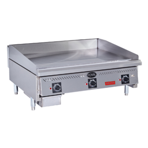 Royal Range RDSA-60-D 60" W x 30" D Cooking Surface Stainless Steel Countertop Liquid Propane 5 Burners Griddle Delux Series - 150,000 BTU