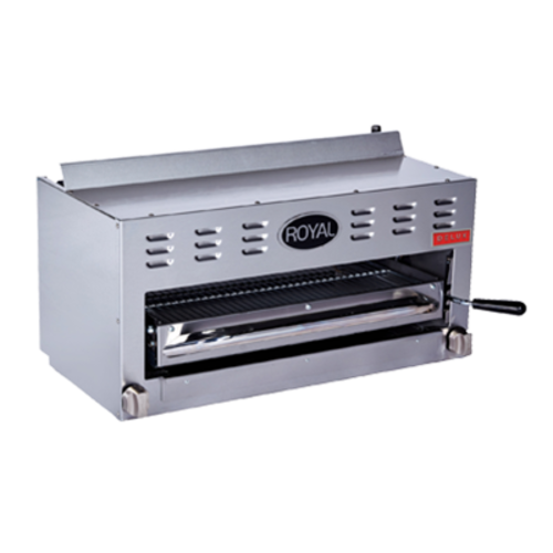 Royal Range RDSB-24 24" W Stainless Steel 1 Adjustable Infrared Type Burner Countertop Natural Gas Salamander Broiler Delux Series - 17,500 BTU
